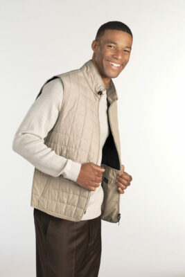 quilted micro fiber layering vest