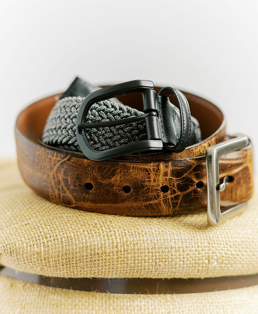 woven belts leather belts