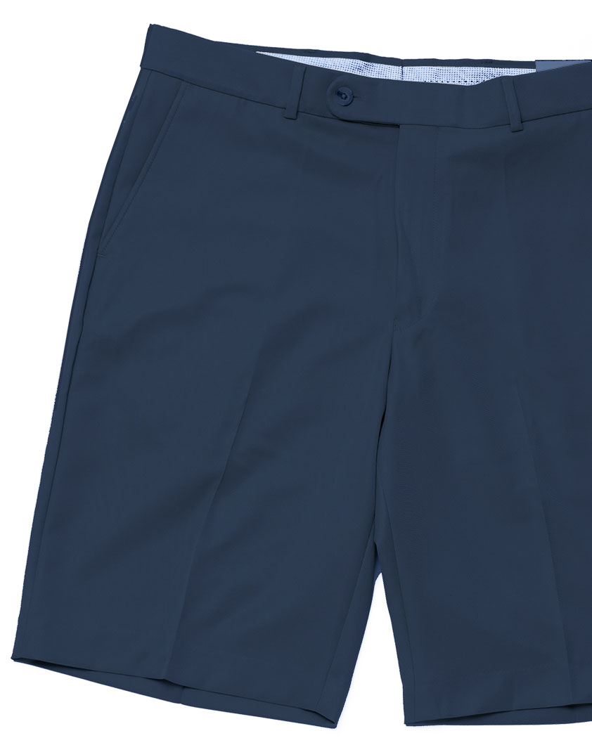 Microfiber Bi-Stretch Gabardine Flat Front Shorts