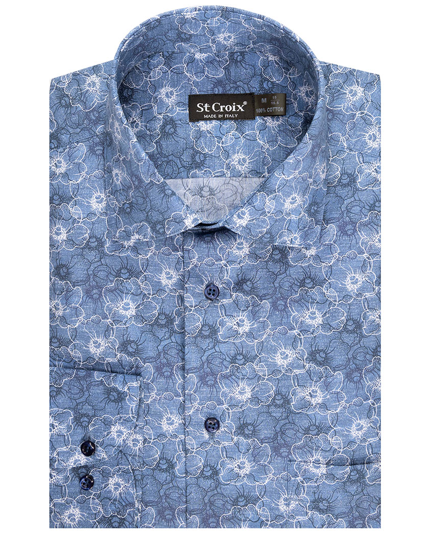 Shadow Floral Print Shirt - Men's Luxury Shirts